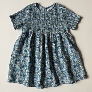 Zara Girls Floral Smocked Dress - Size 4-5Y